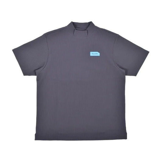 メンズ シリコンタグワッフルモックネック (リラックス フィット)