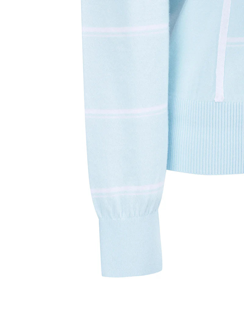 WOMEN STRIPE ROUND SWEATER