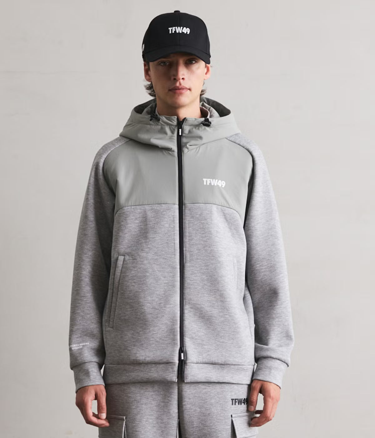 CARDBOARD MATERIAL FULL ZIP HOODIE
