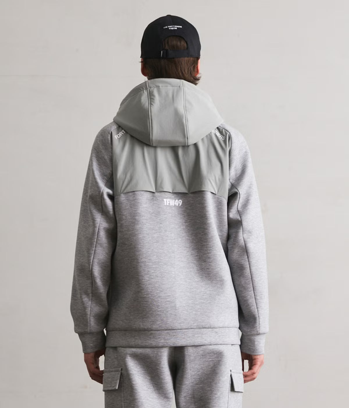 CARDBOARD MATERIAL FULL ZIP HOODIE