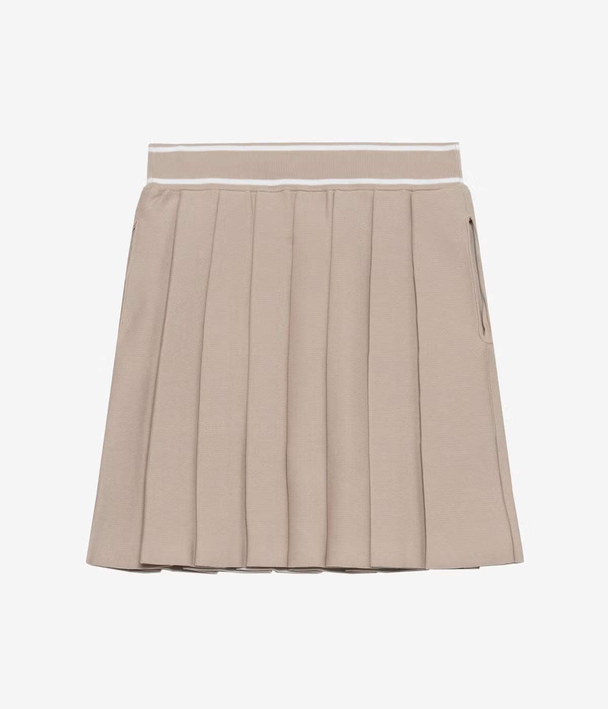 KNIT PLEATED SKIRT