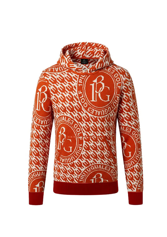 LADIES' 113 GOLF JACQUARD KNIT HOODIE BIRD IN CAGE