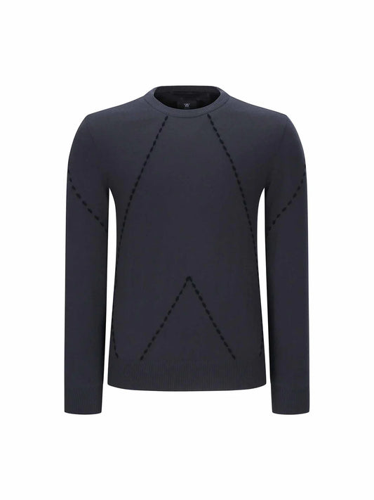 MEN HANDLE CHAIN EMBROIDERY PULLOVER