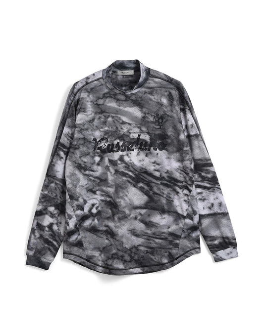 MARBLE L/S MOCKNECK TEE マーブルロングスリーブモックネックティー