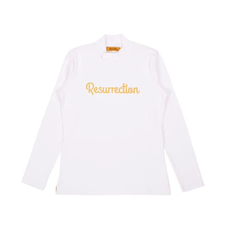 ウィメンズ エンボスモックネックL/S