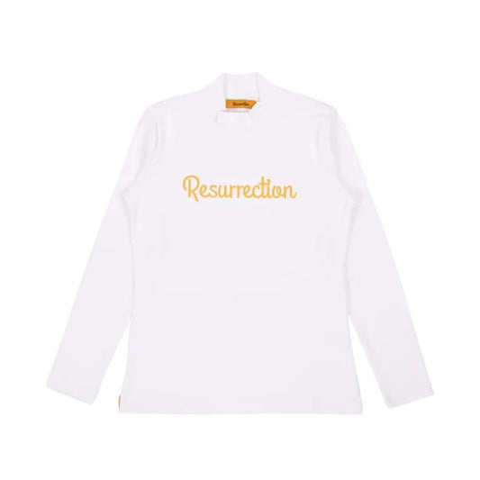 ウィメンズ エンボスモックネックL/S