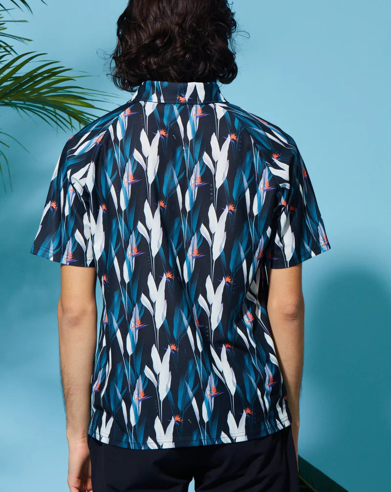 PRINT RESORT RAGLAN POLO/プリントリゾートラグランポロ