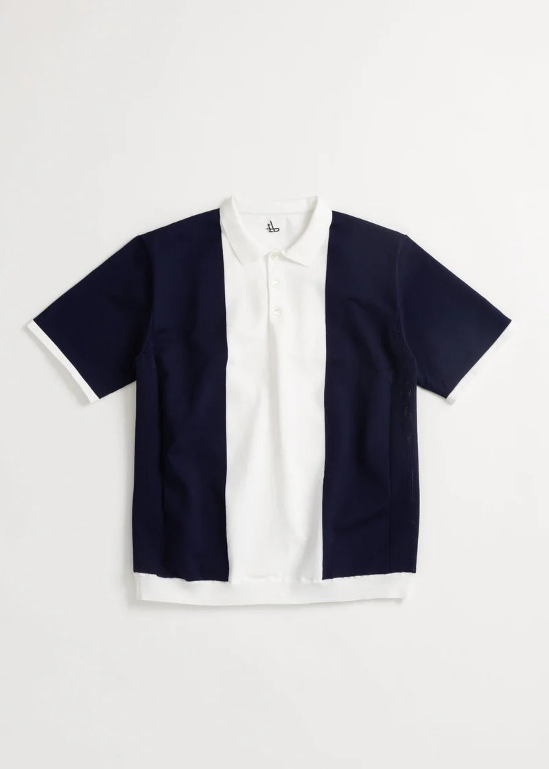 LIGHT BIG STRIPE KNIT POLO