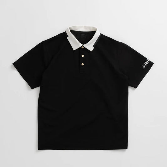 PRINT COLLOR ＆THREE-LINE H EMBROIDERY POLO
