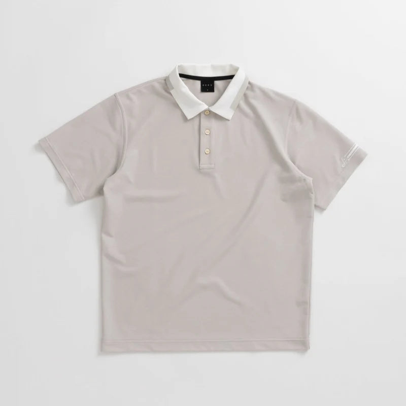 PRINT COLLOR ＆THREE-LINE H EMBROIDERY POLO
