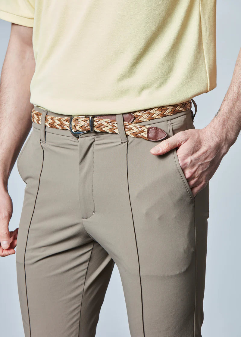 ピンタックナイロンストレッチパンツ