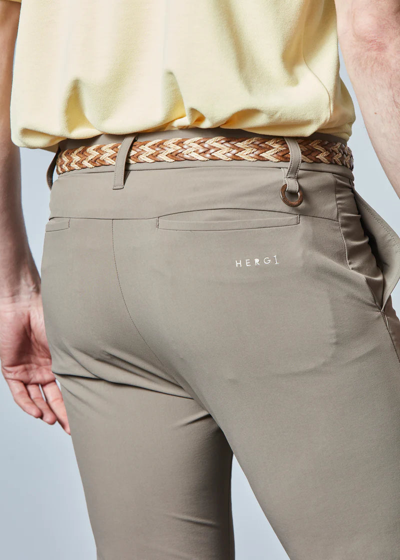 ピンタックナイロンストレッチパンツ