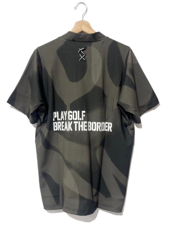 RSGロゴ スプレー ショートスリーブ モックネック