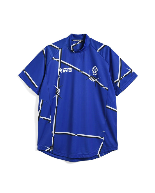 LONG FIT S/S MOCKNECK (BARBED WIRE) ロングフィットショートスリーブモックネック（有刺鉄線）