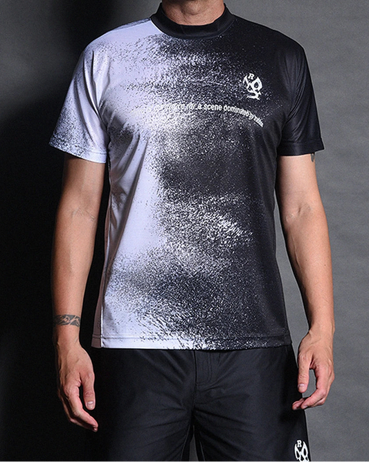 FADE PAINT S/S MOCKNECK TEE フェードペイント S/S モックネックティー