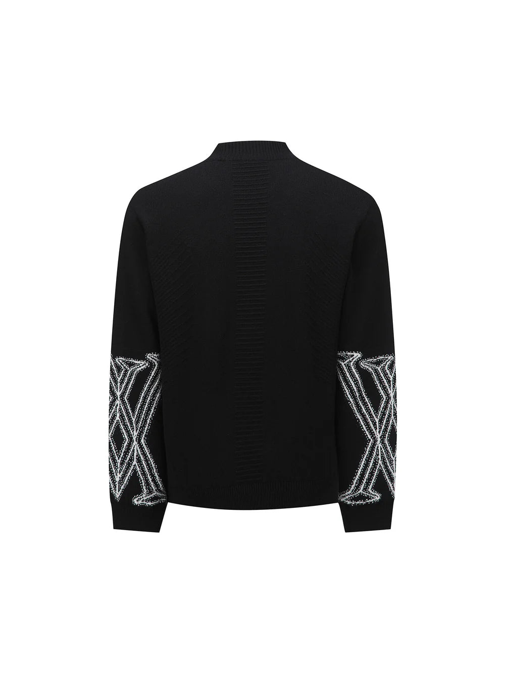 ANEWGOLF MEN WI FUZZY LOGO POINT SWEATER