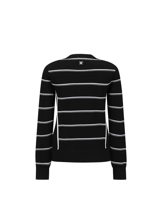 WOMEN STRIPE ROUND SWEATER