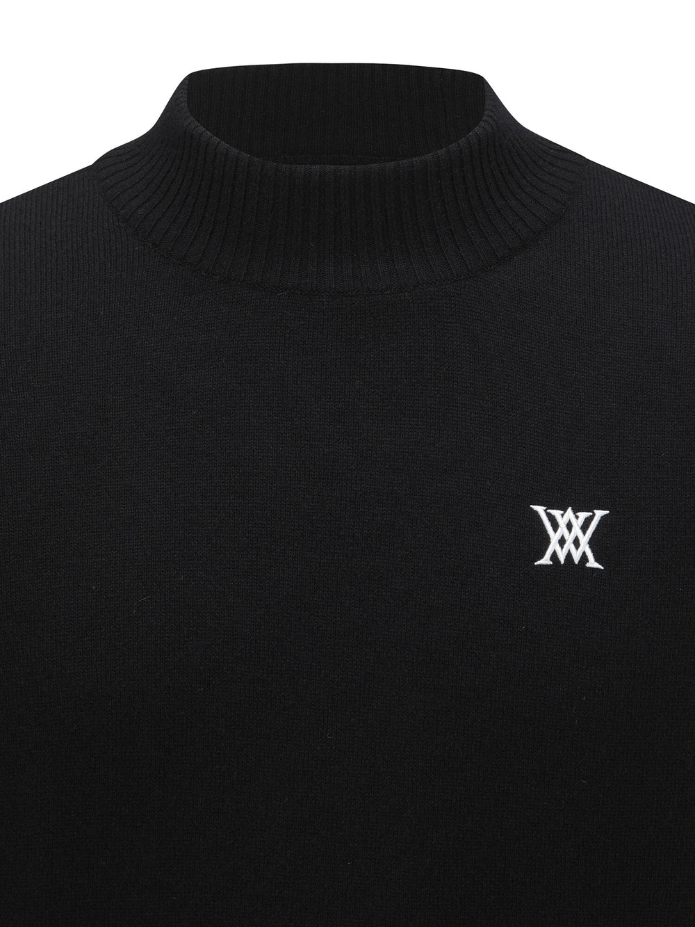 ANEWGOLF MEN WI FUZZY LOGO POINT SWEATER