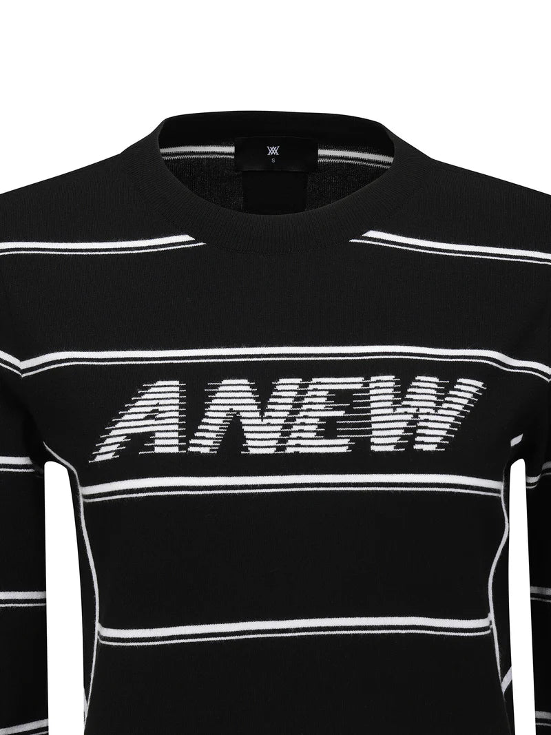 WOMEN STRIPE ROUND SWEATER