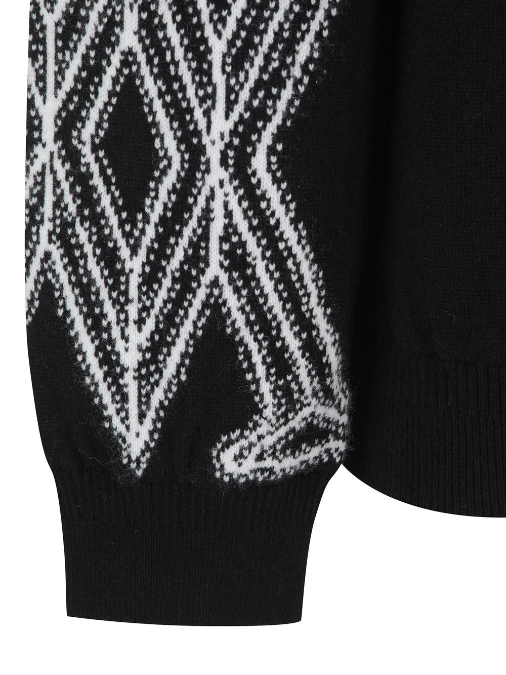 ANEWGOLF MEN WI FUZZY LOGO POINT SWEATER