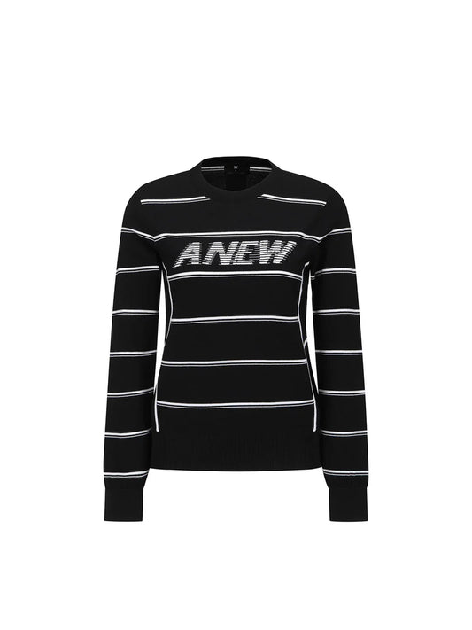 WOMEN STRIPE ROUND SWEATER