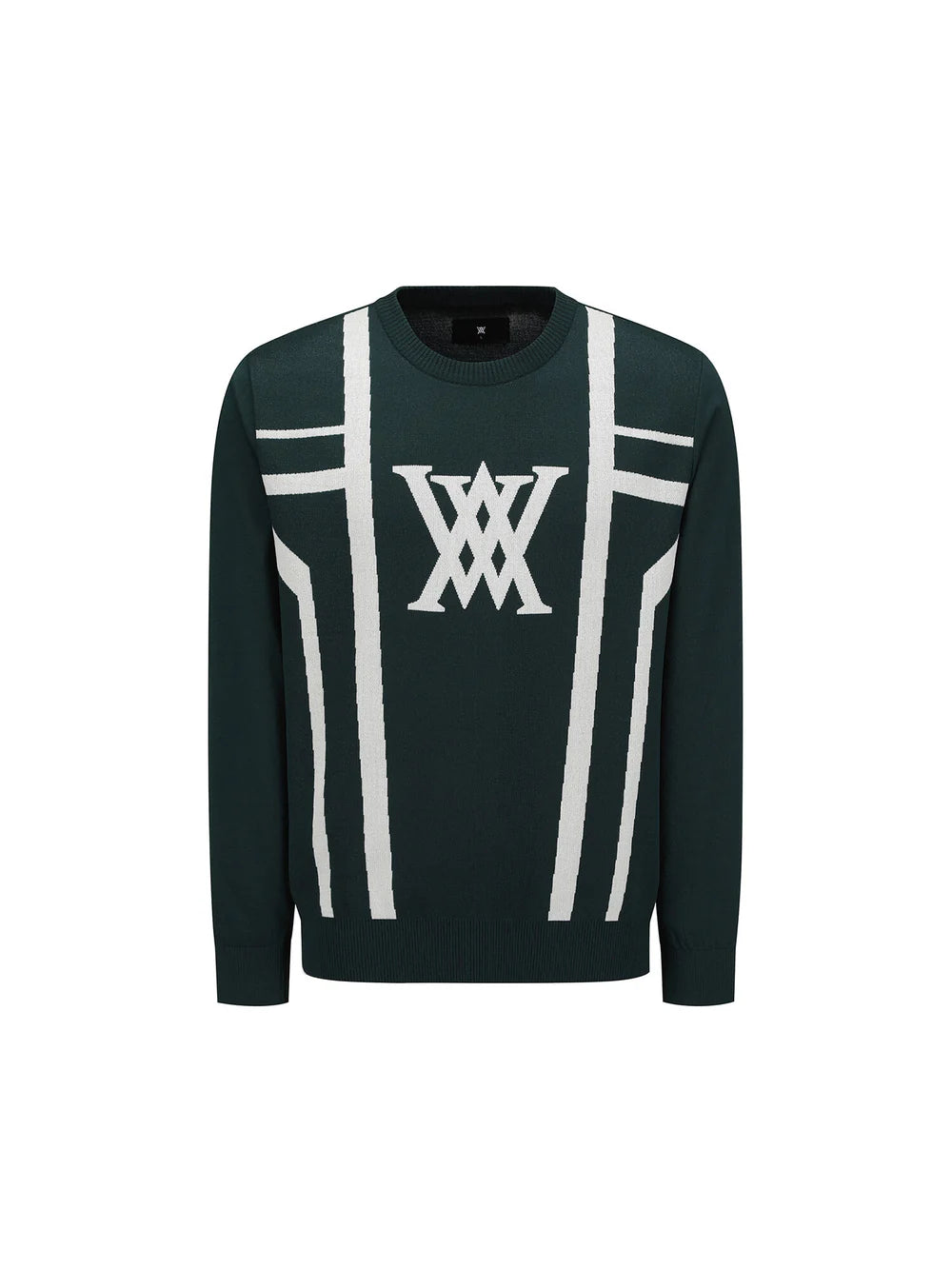 MEN LINE BLOCKED ROUND SWEATER