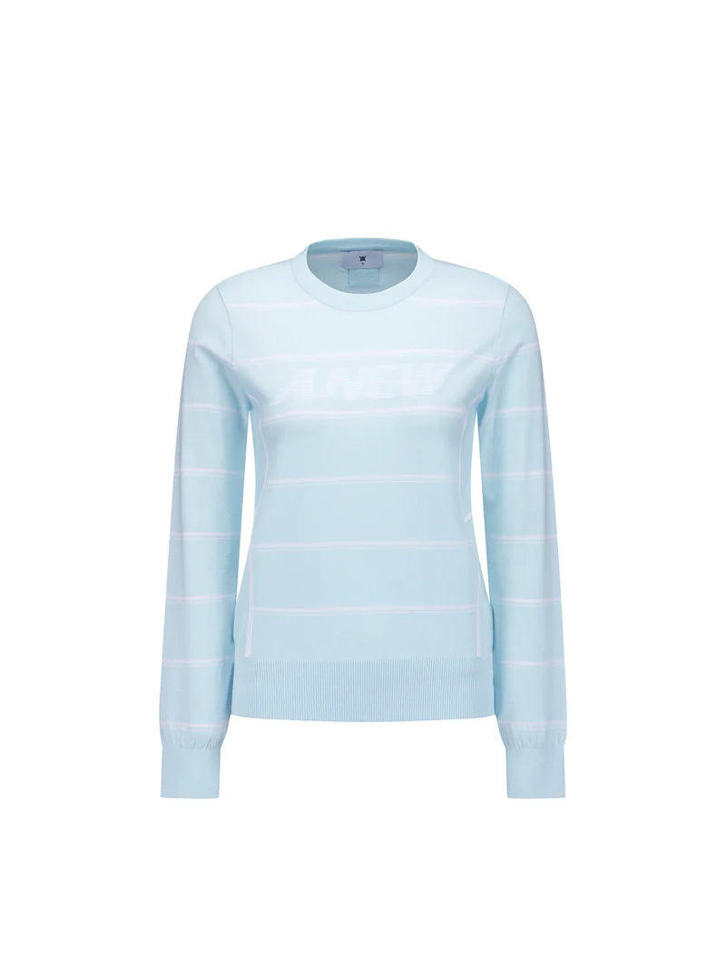 WOMEN STRIPE ROUND SWEATER