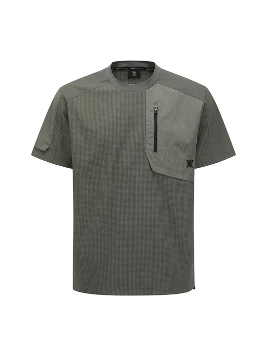 MEN SM WOOVEN ROUND SHORT T-SHIRT