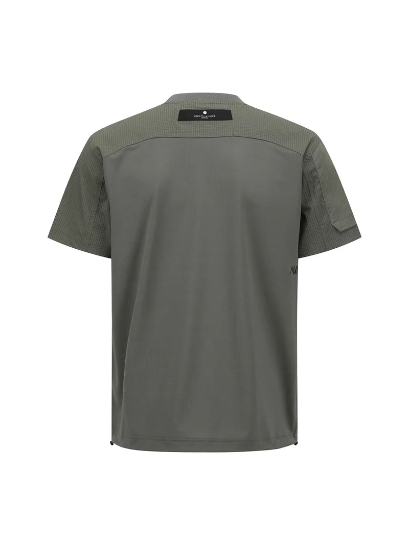 MEN SM WOOVEN ROUND SHORT T-SHIRT