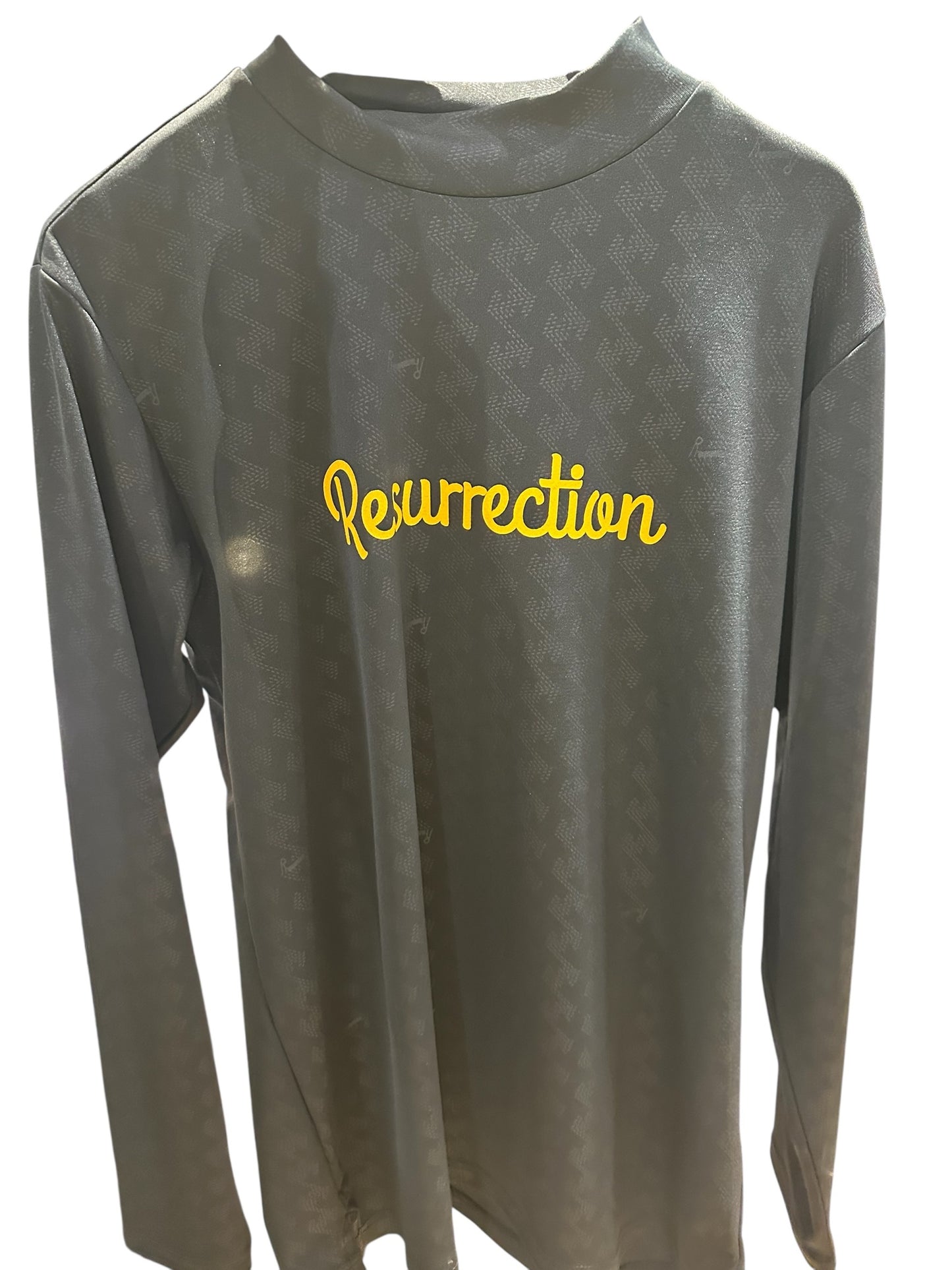 メンズ エンボスモックネックL/S