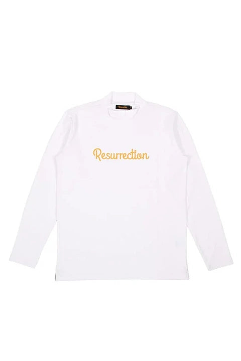 メンズ エンボスモックネックL/S